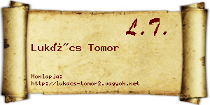 Lukács Tomor névjegykártya